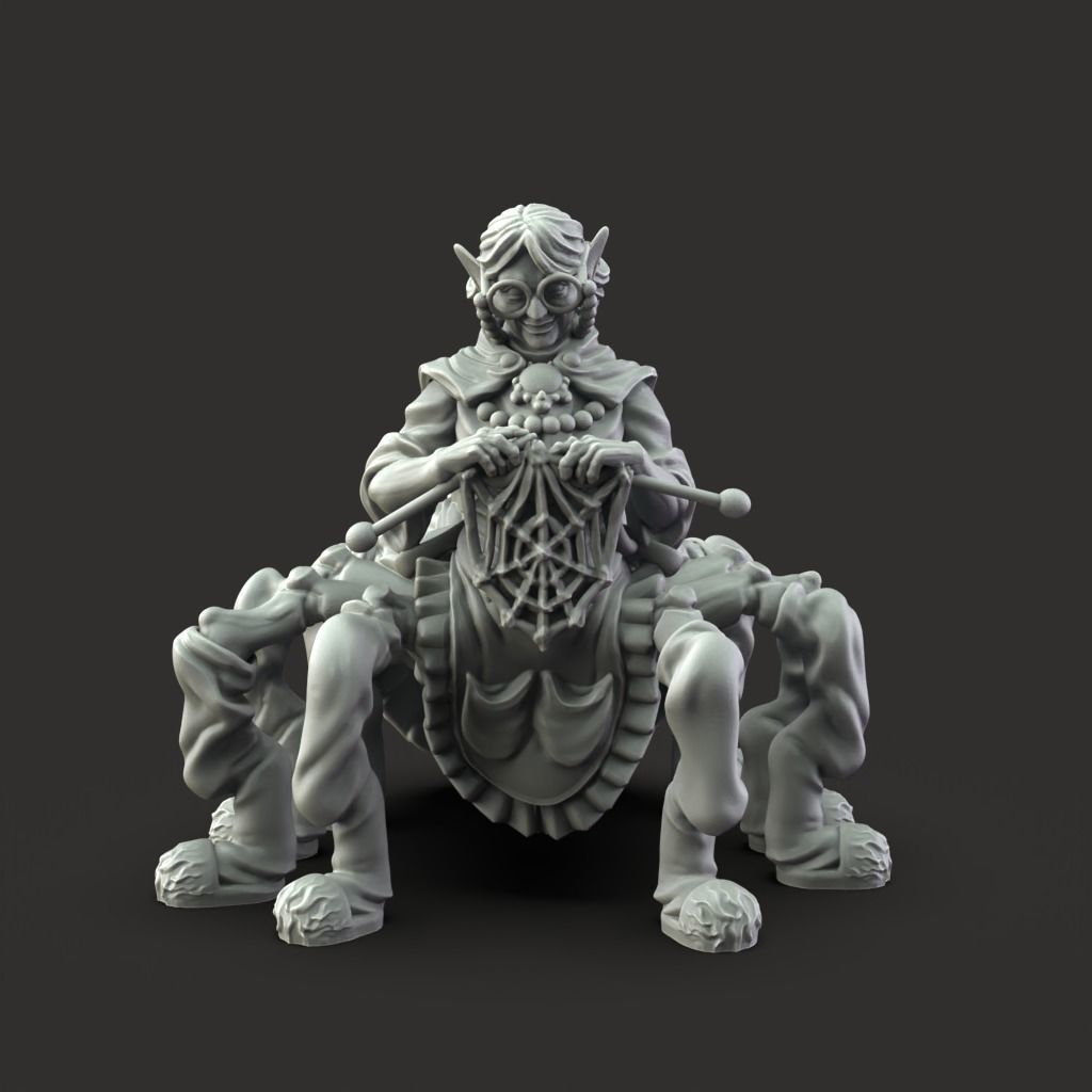 Nana Drider - 3D Printable TTRPG - PRESUPPORTED - 32mm Scale 3D print model_2
