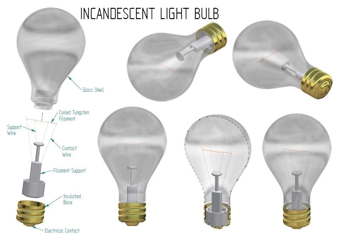 Filament Bulb 3D model_2