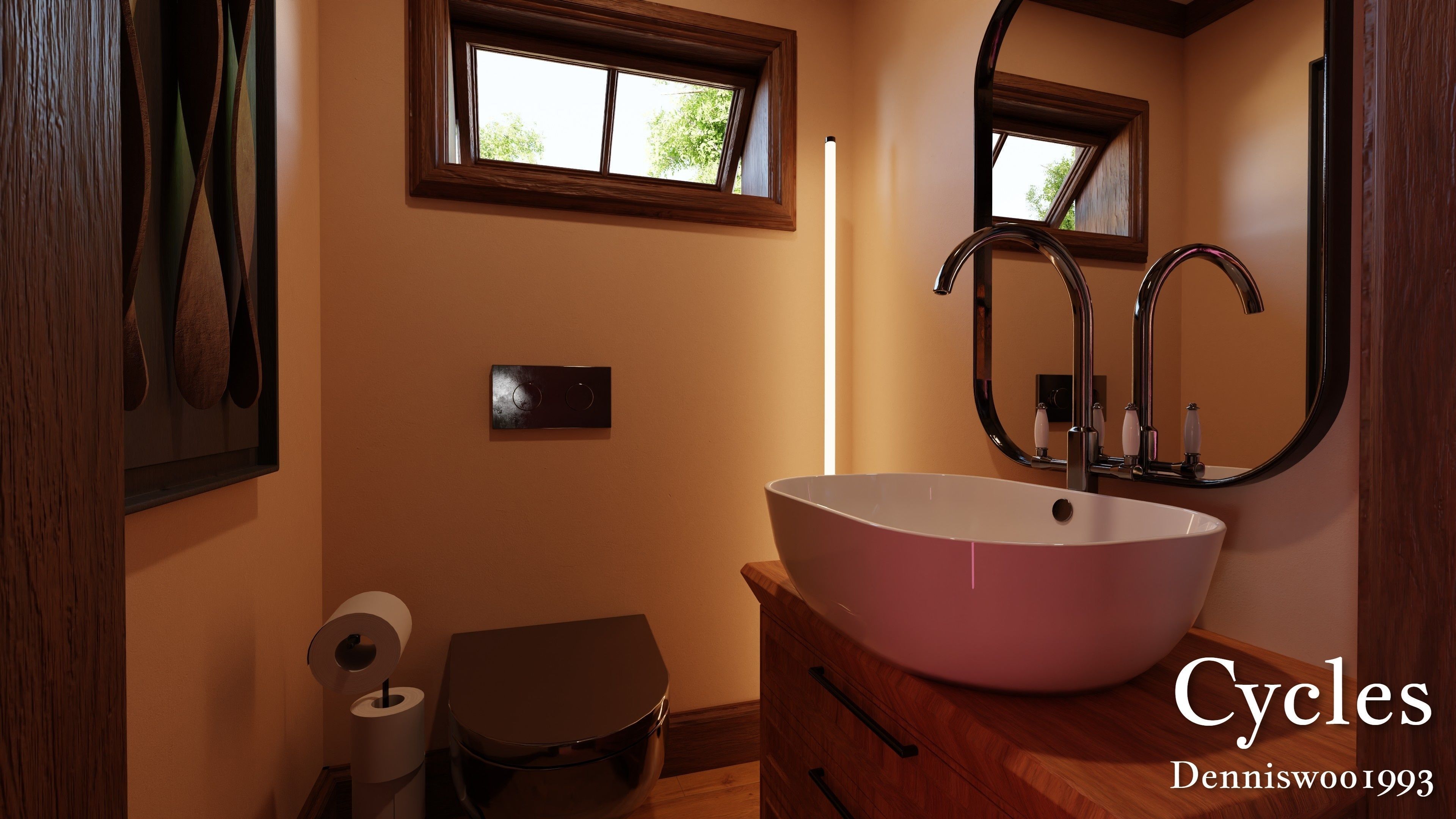 Modular Classic Style American House 8 Low-poly 3D model_8