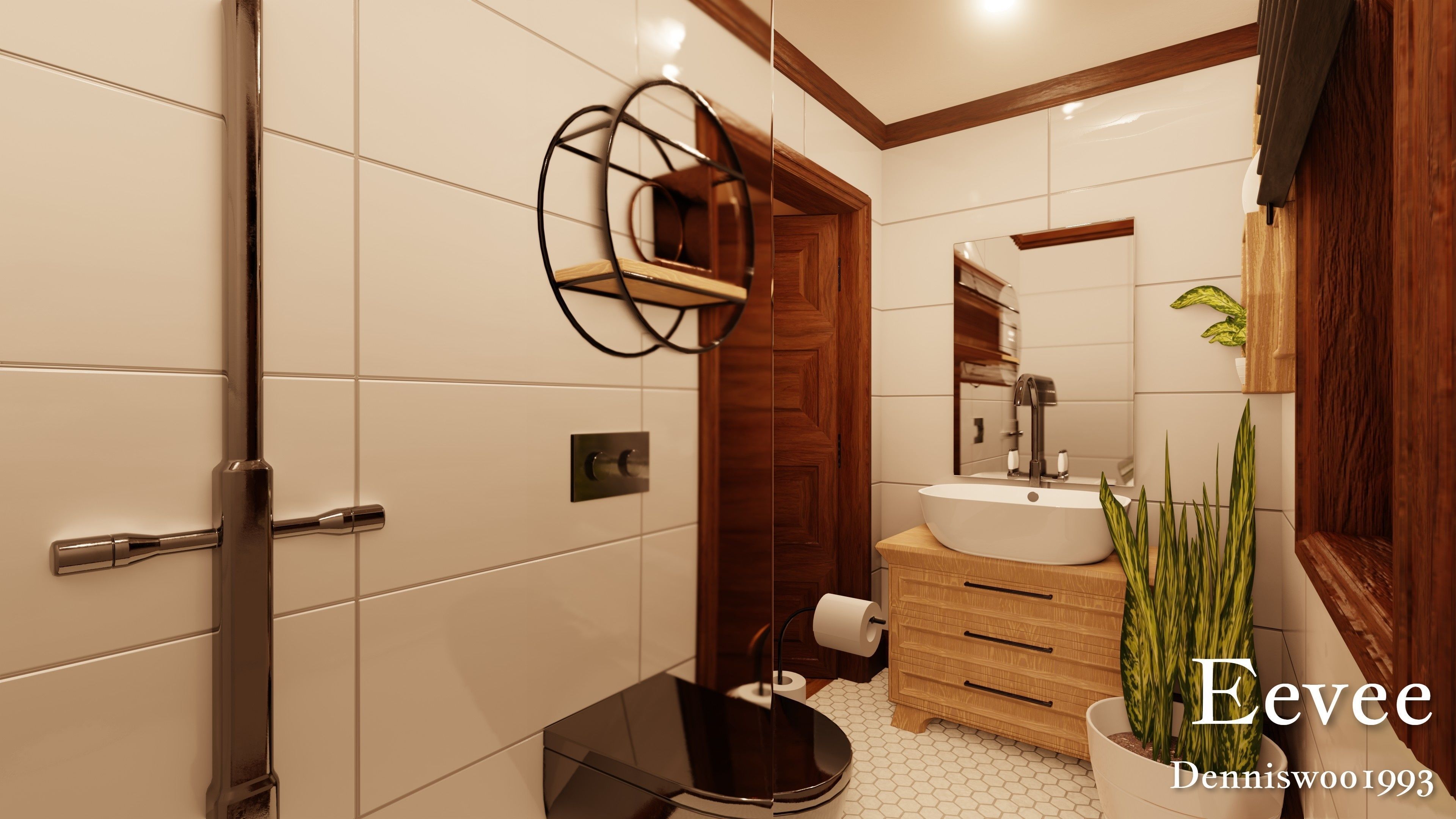 Modular Classic Style American House 8 Low-poly 3D model_44