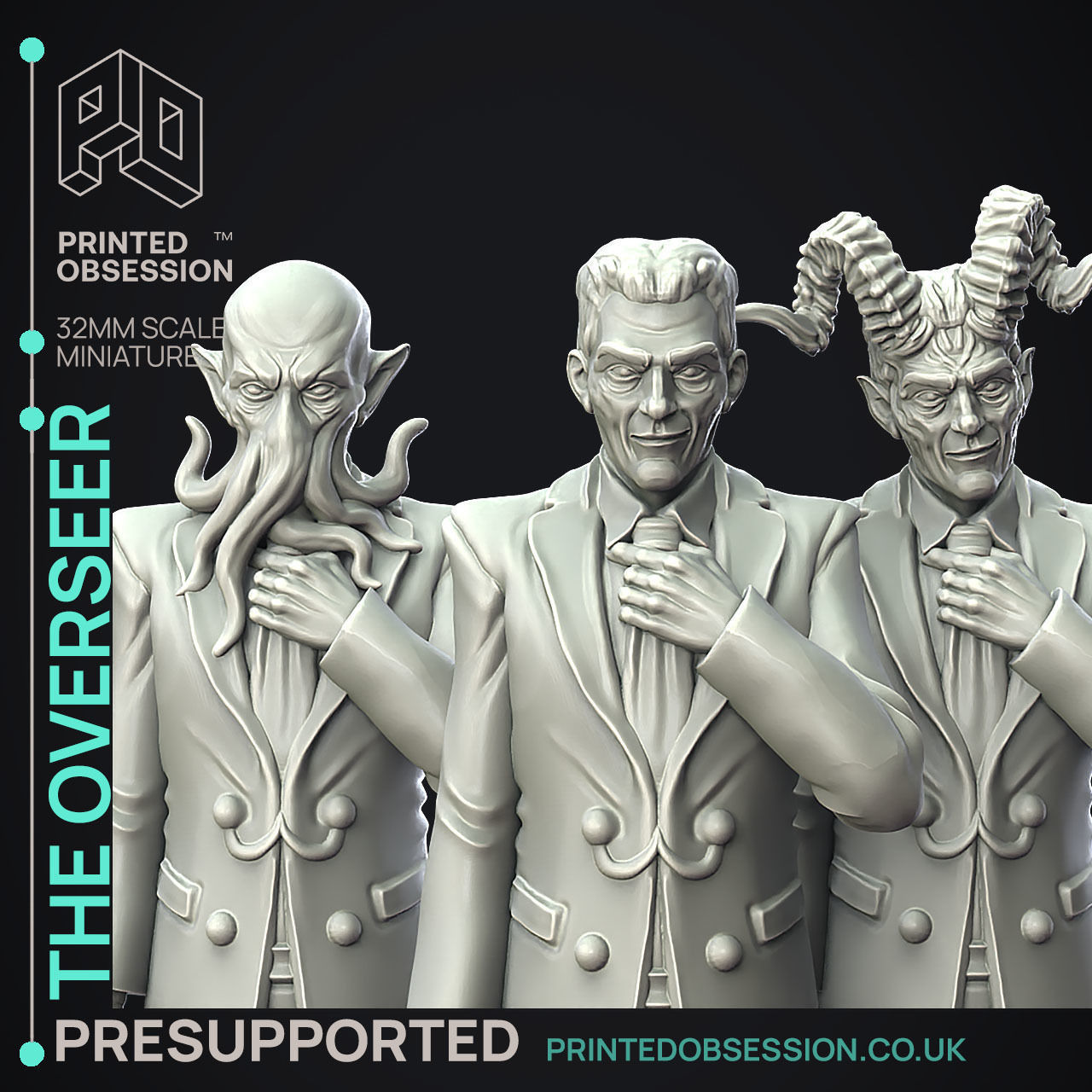 The Overseer - 3D Printable TTRPG - PRESUPPORTED - 32mm Scale 3D model ...