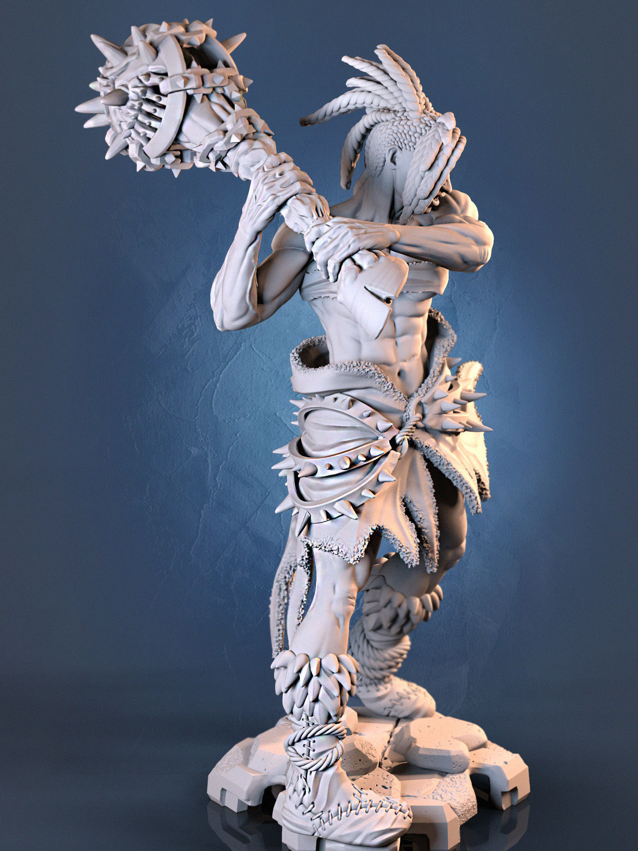 Tine the Amazon - Famine Armor Set 3D print model_8