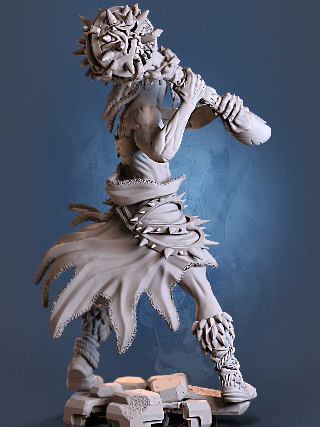 Tine the Amazon - Famine Armor Set 3D print model_10