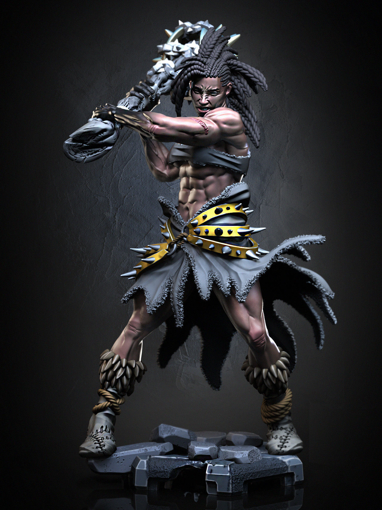 Tine the Amazon - Famine Armor Set 3D print model_3