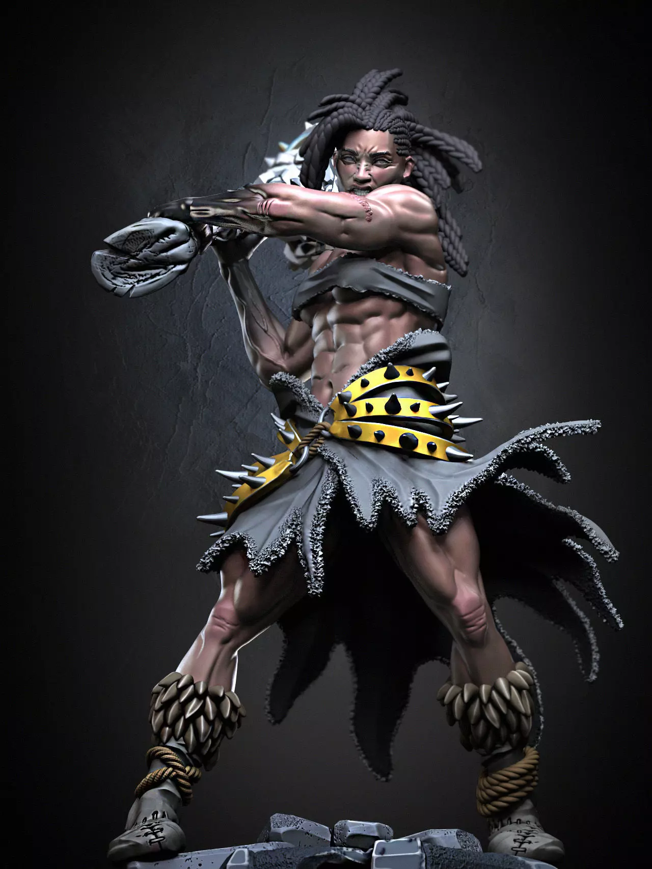 Tine the Amazon - Famine Armor Set 3D print model_0