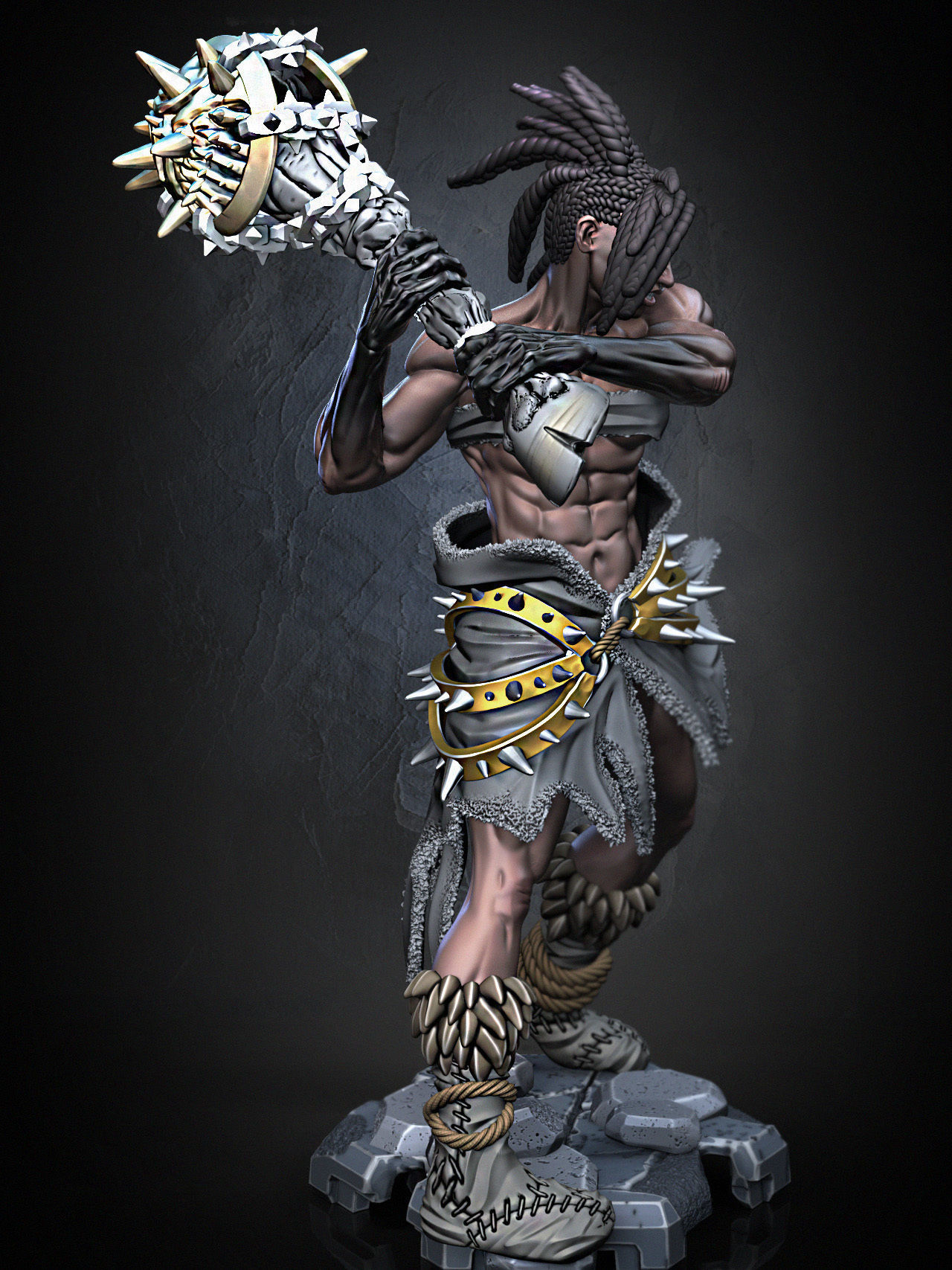 Tine the Amazon - Famine Armor Set 3D print model_9