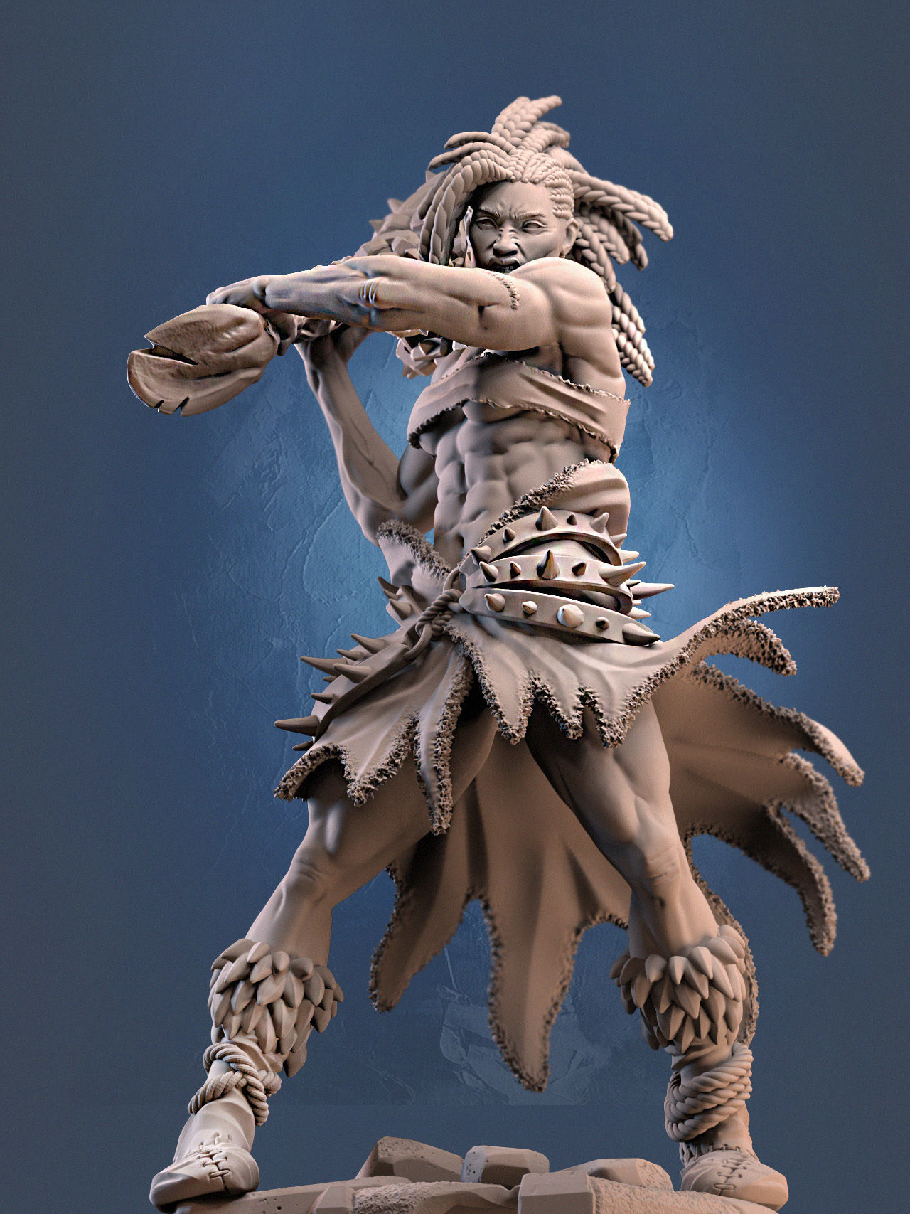 Tine the Amazon - Famine Armor Set 3D print model_6