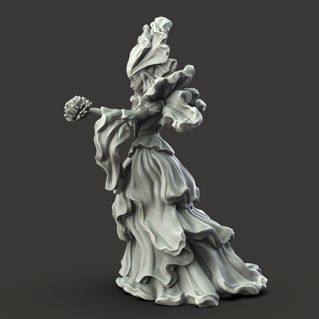 Arch Fey of Blossom -3D Printable TTRPG - PRESUPPORTED - 32mm 3D print model_7