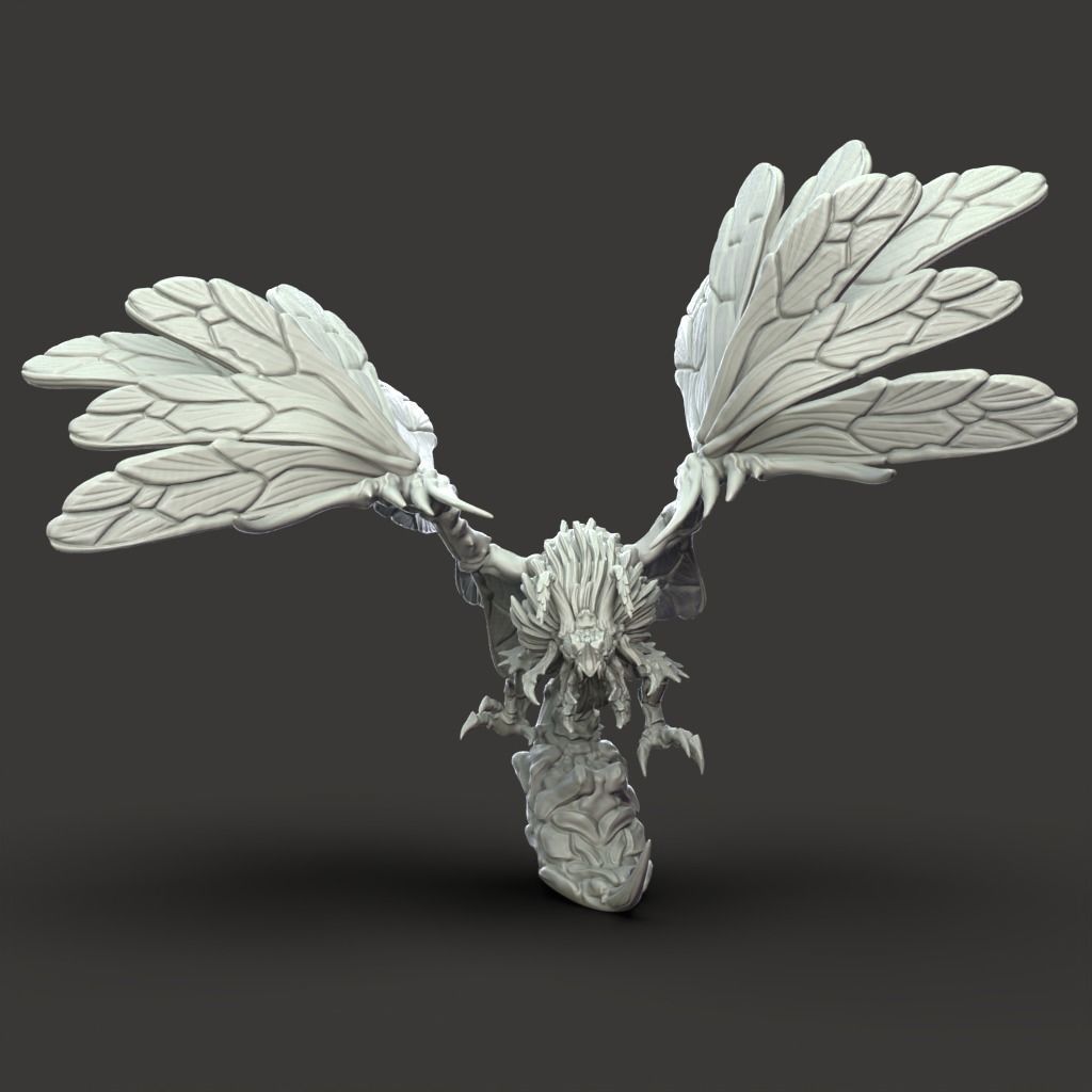 Bee Dragon - 3D Printable TTRPG - PRESUPPORTED - 32mm Scale 3D print model_9