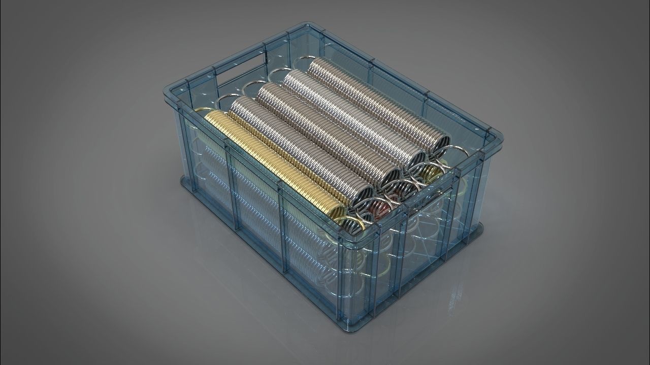 Box with Springs 3D model_2