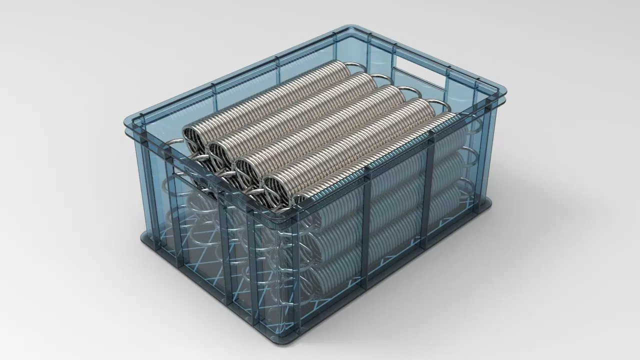 Box with Springs 3D model_0