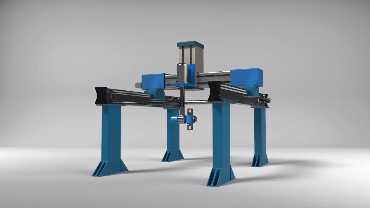 Gantry Robot 3D model_0