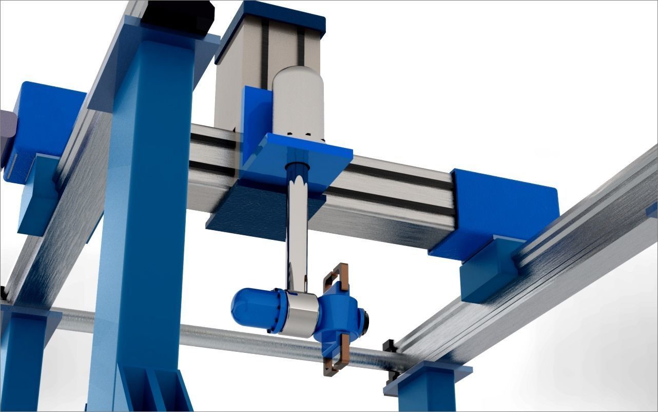 Gantry Robot 3D model_3