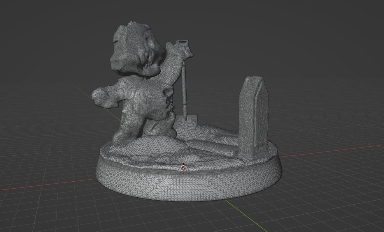 Zombie bear Ready to Print 3D print model 3D print model_3