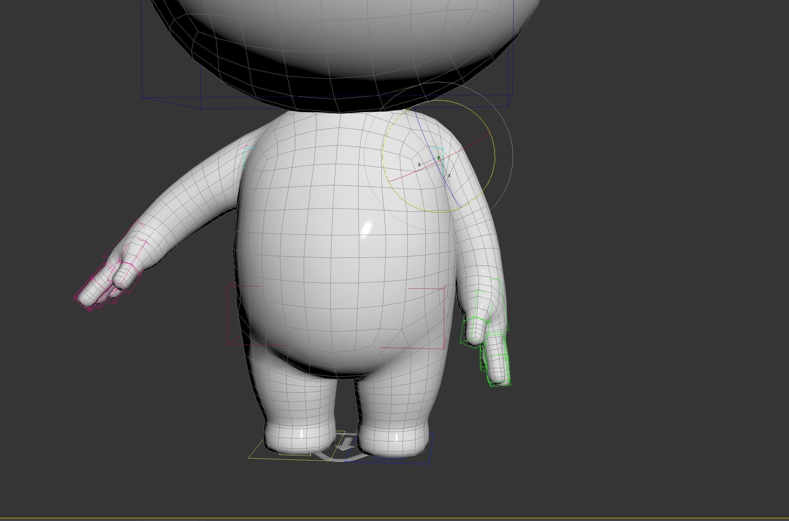 Rigged Stick Man 3D model_20