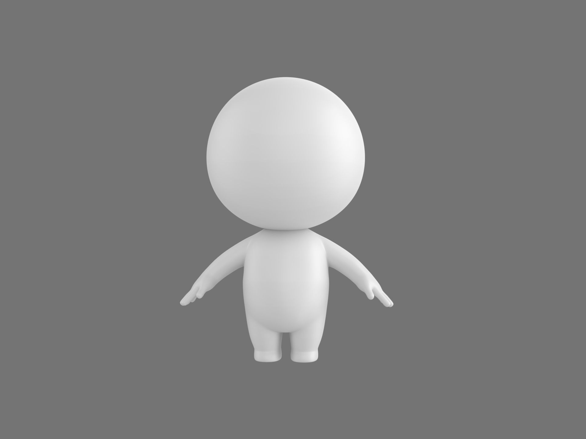 Rigged Stick Man 3D model_3