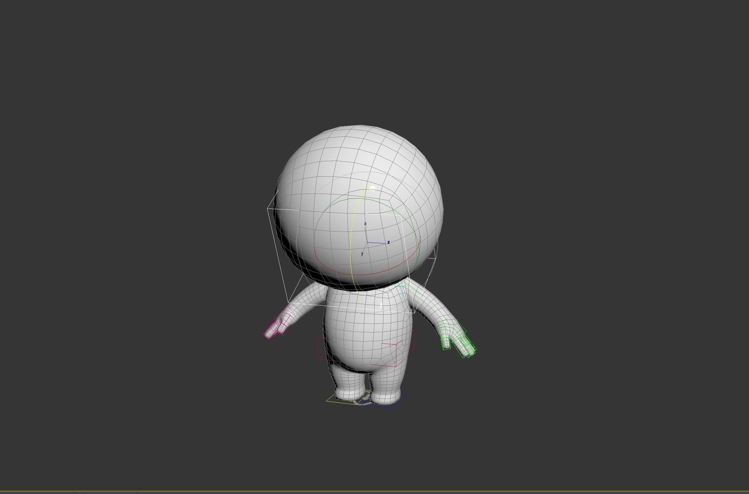 Rigged Stick Man 3D model_19