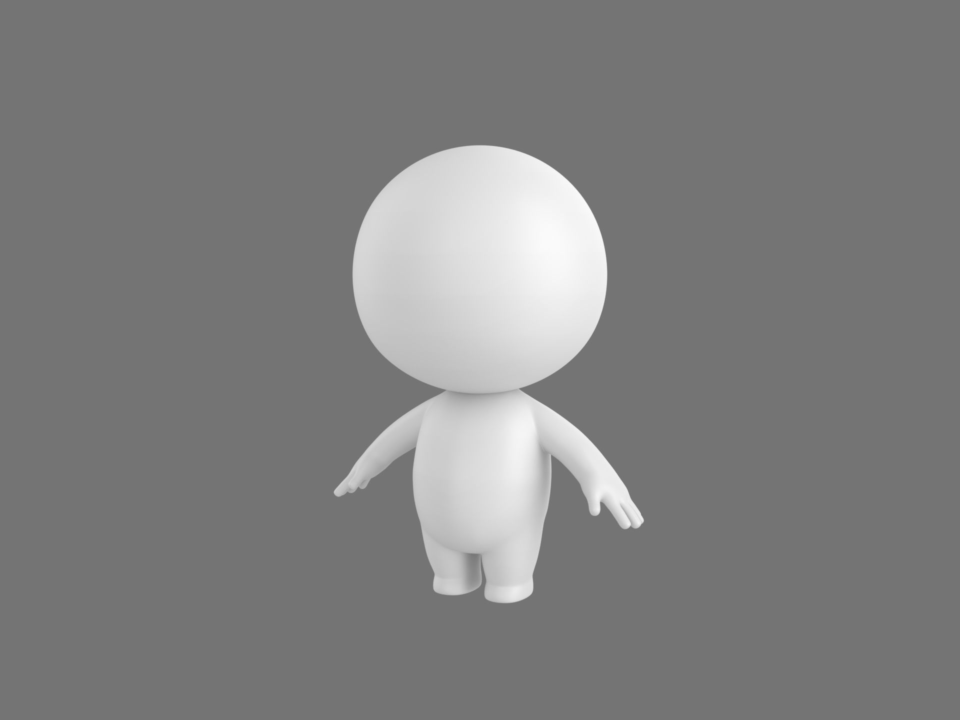 Rigged Stick Man 3D model_1