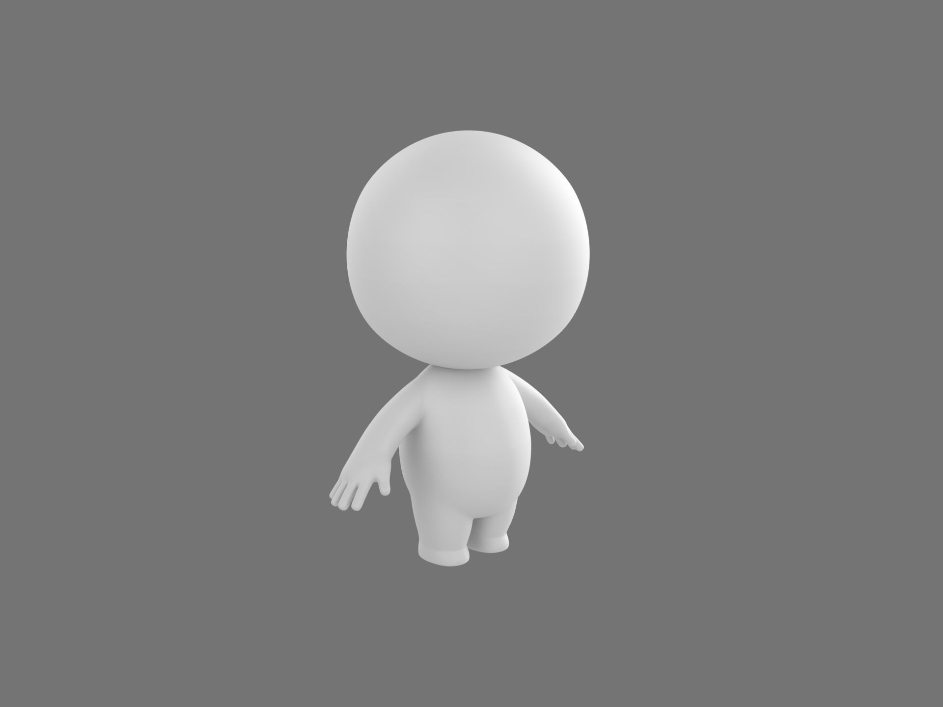 Rigged Stick Man 3D model_4