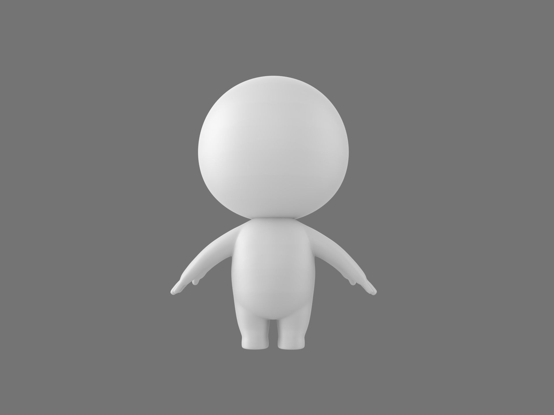 Rigged Stick Man 3D model_7