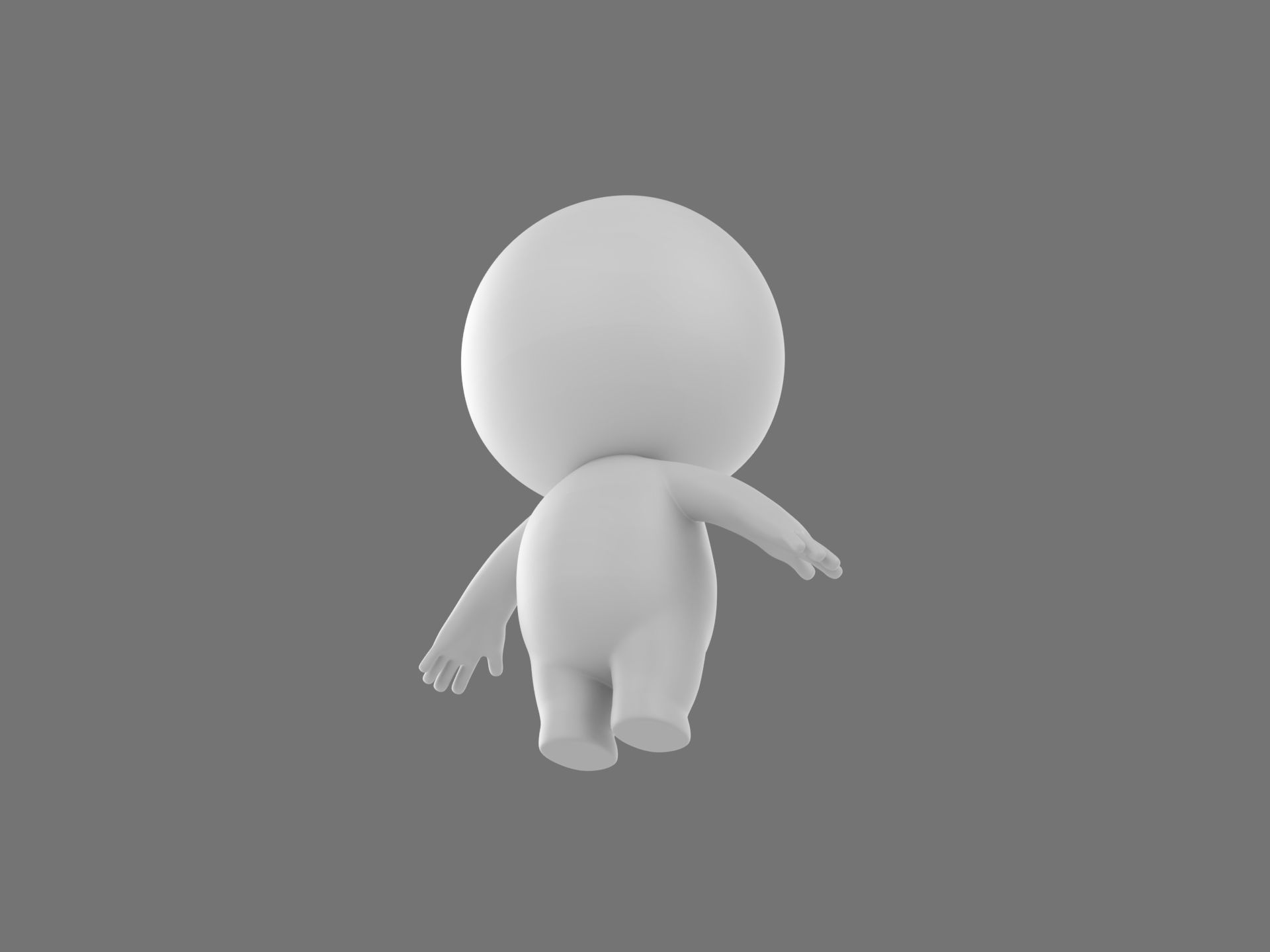 Rigged Stick Man 3D model_6