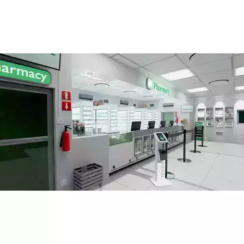 Pharmacy Or Drug Store 3D Assets Interior Storefront 3D model Pharmacy Or Drug Store 3D Assets Interior Storefront 3D model