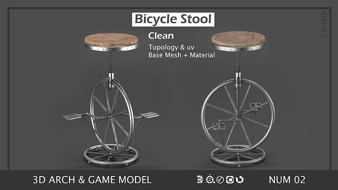 Bicycle Stool V02 3D model