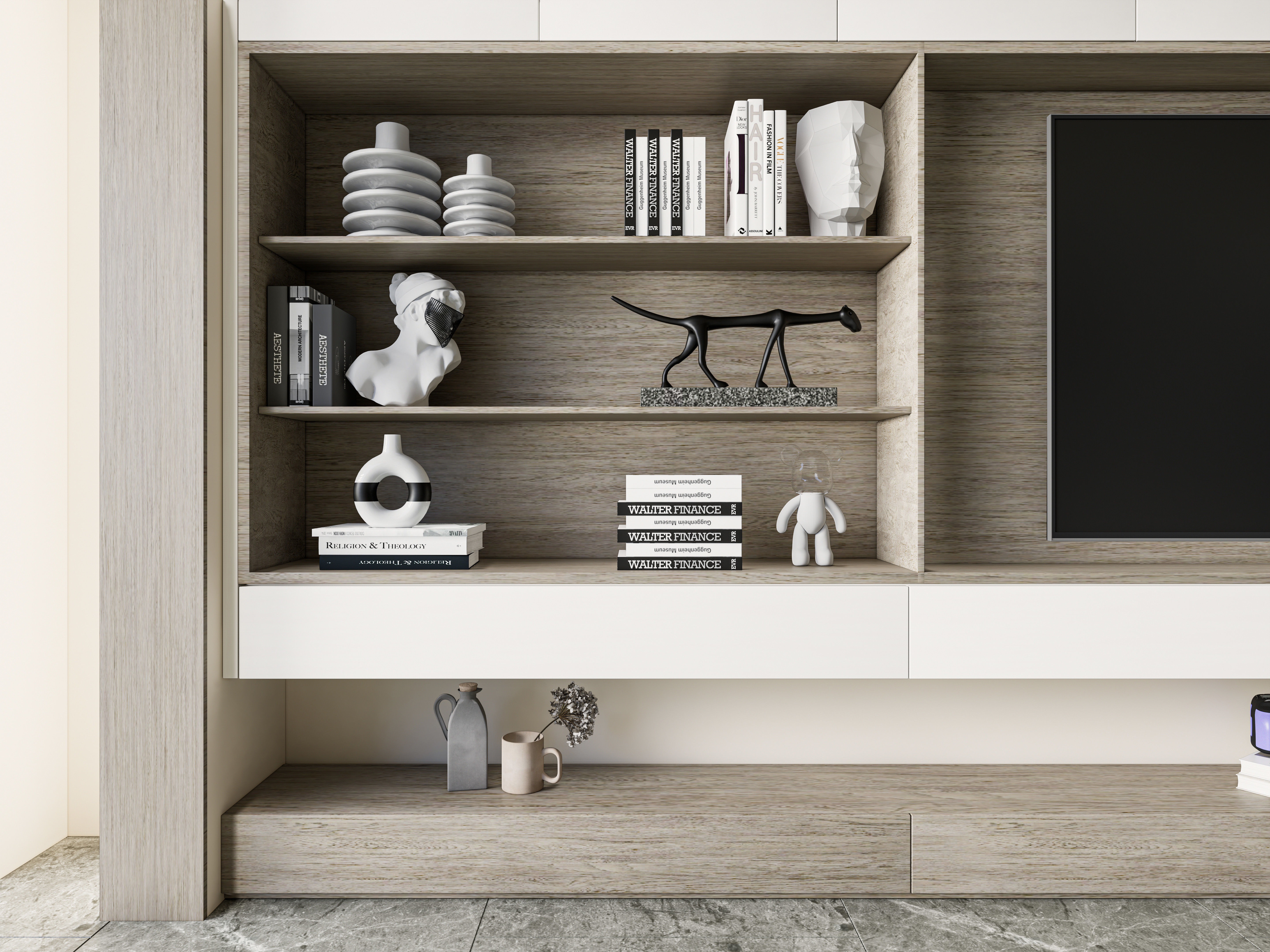 TV wall 36 3D model_4