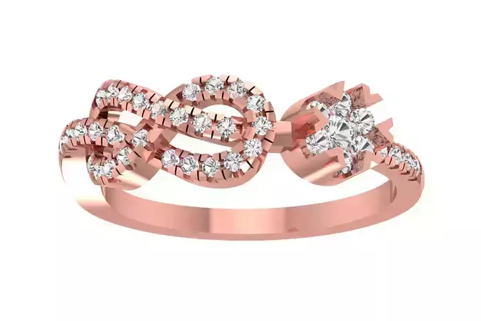 Women Infinity Engagement Wedding Ring