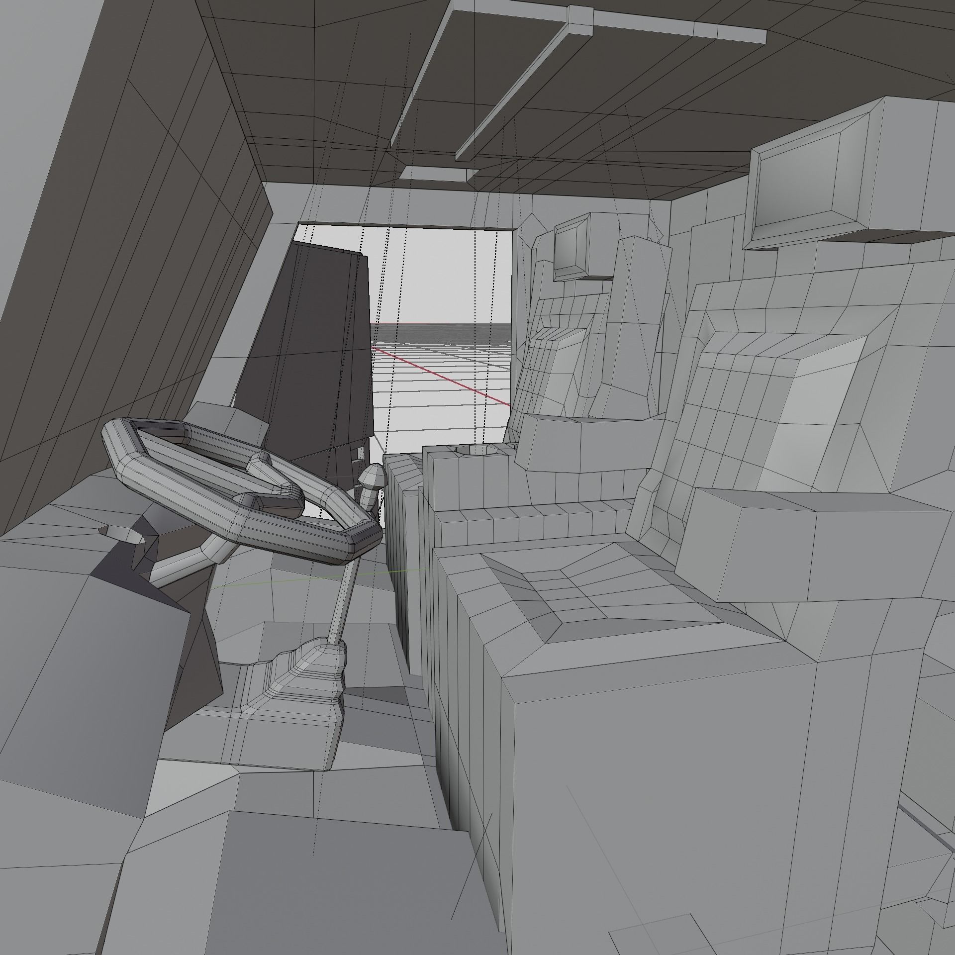 Miniature Cool Truck - Rigged For Animation - Ultra-Low Poly Low-poly 3D model_4