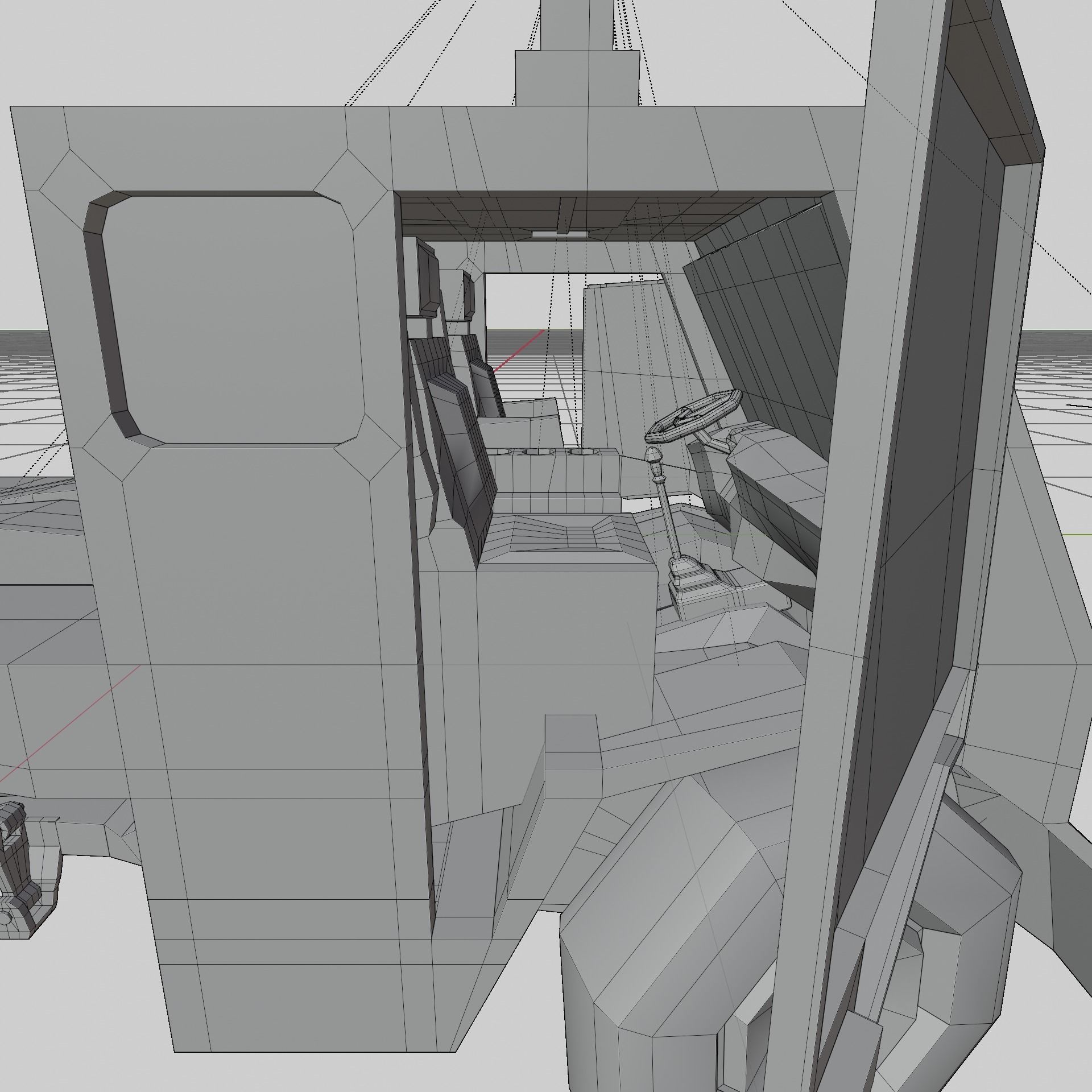 Miniature Cool Truck - Rigged For Animation - Ultra-Low Poly Low-poly 3D model_13