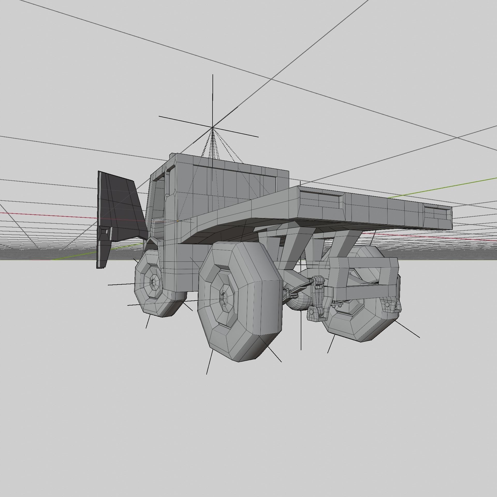 Miniature Cool Truck - Rigged For Animation - Ultra-Low Poly Low-poly 3D model_9