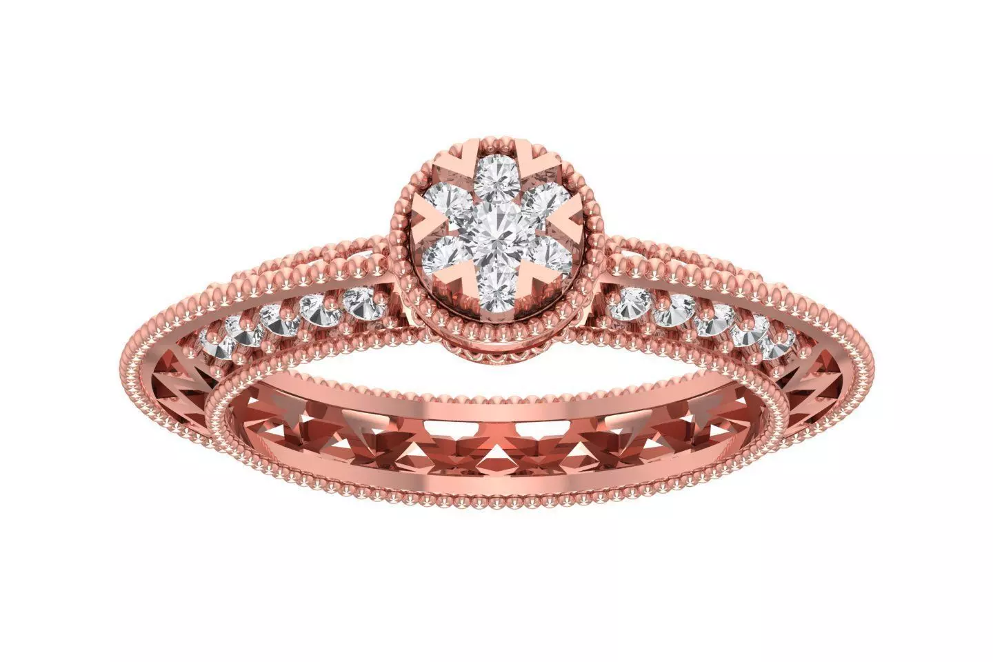 Women Engagement Wedding Band Ring 3D print model