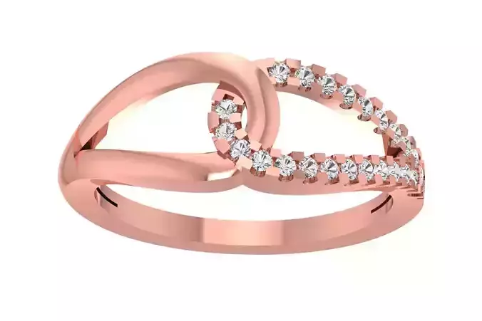 Engagement Wedding Band for Her 3D print model