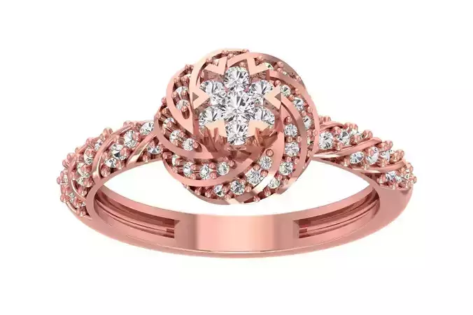 Engagement Wedding Ring for Bridal 3D print model