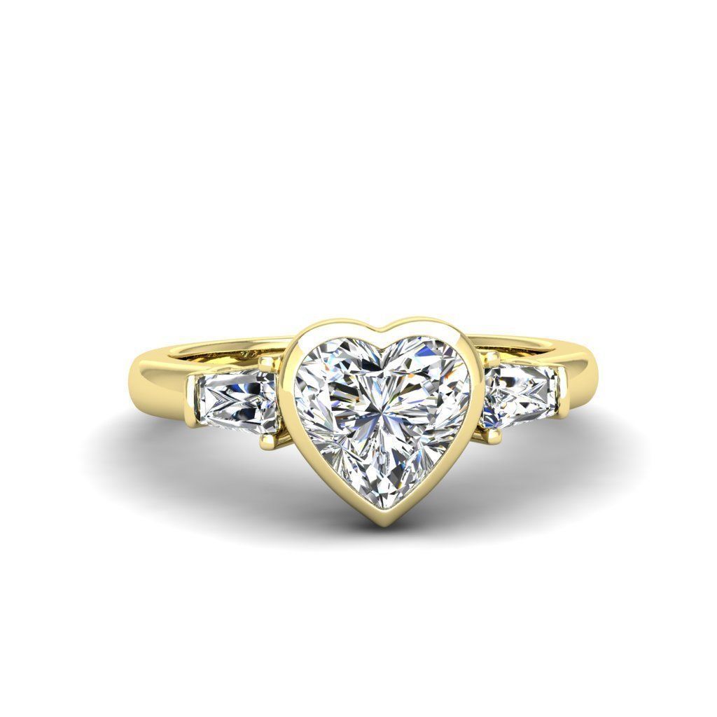 Engagement ring Maya heart 3D print model_23