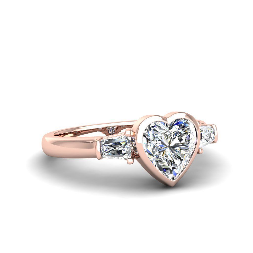 Engagement ring Maya heart 3D print model_12