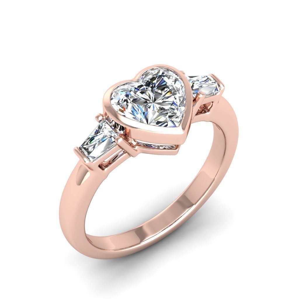 Engagement ring Maya heart 3D print model_25
