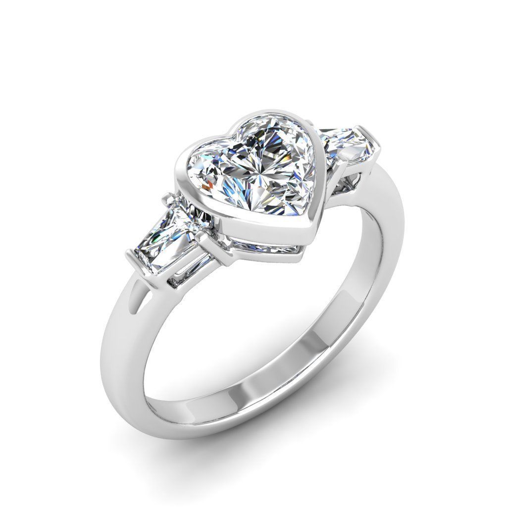 Engagement ring Maya heart 3D print model_27