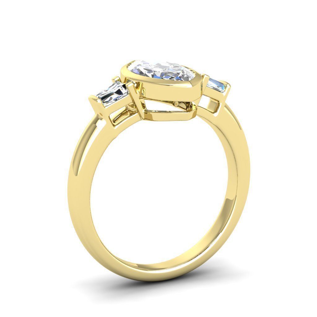 Engagement ring Maya marquise 3D print model_19