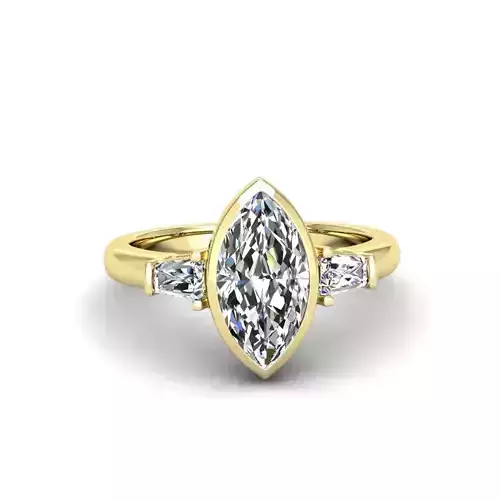 Engagement ring Maya marquise 3D print model