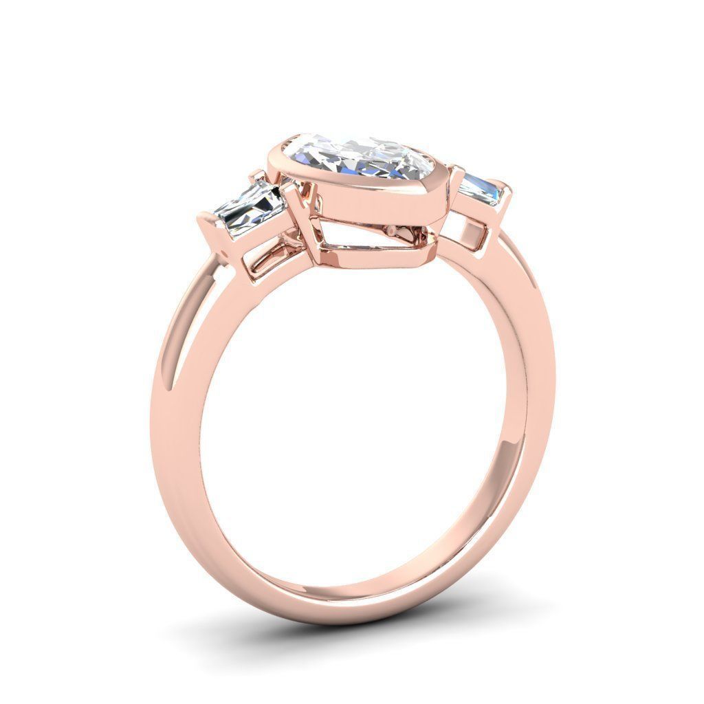 Engagement ring Maya marquise 3D print model_21