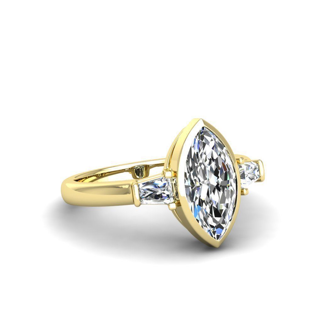 Engagement ring Maya marquise 3D print model_26