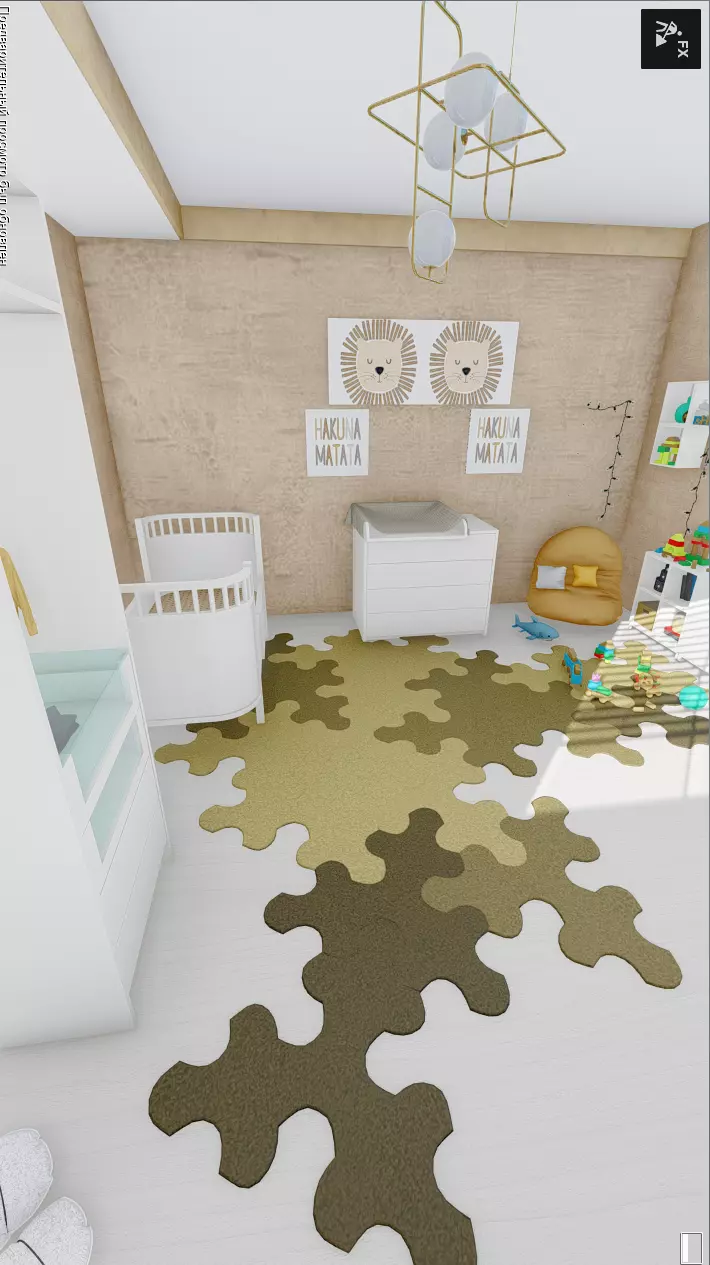 Children bedroom 3D model_0