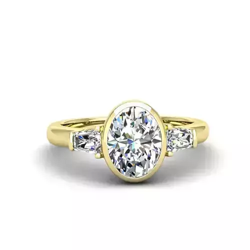 Engagement ring Maya oval  3D print model