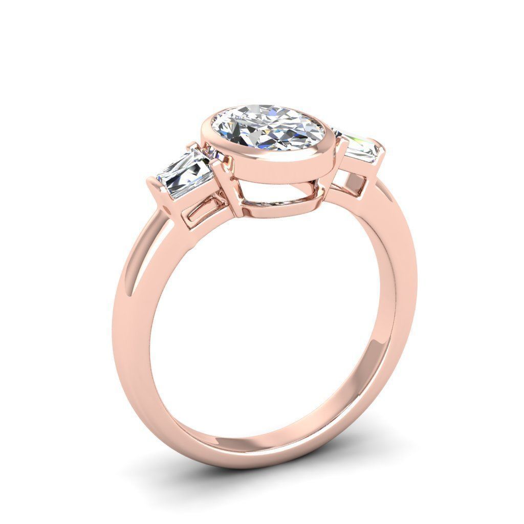 Engagement ring Maya oval 3D print model_9