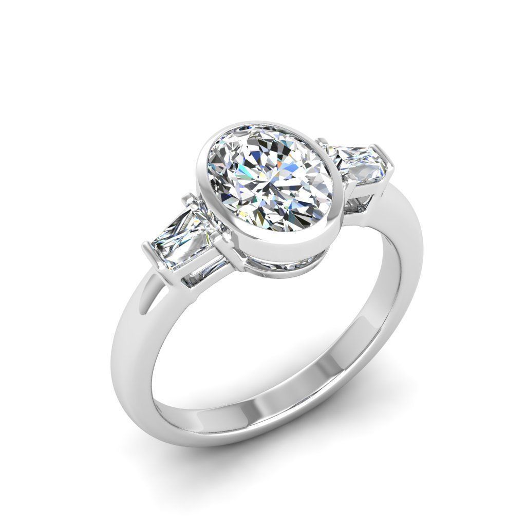 Engagement ring Maya oval 3D print model_16