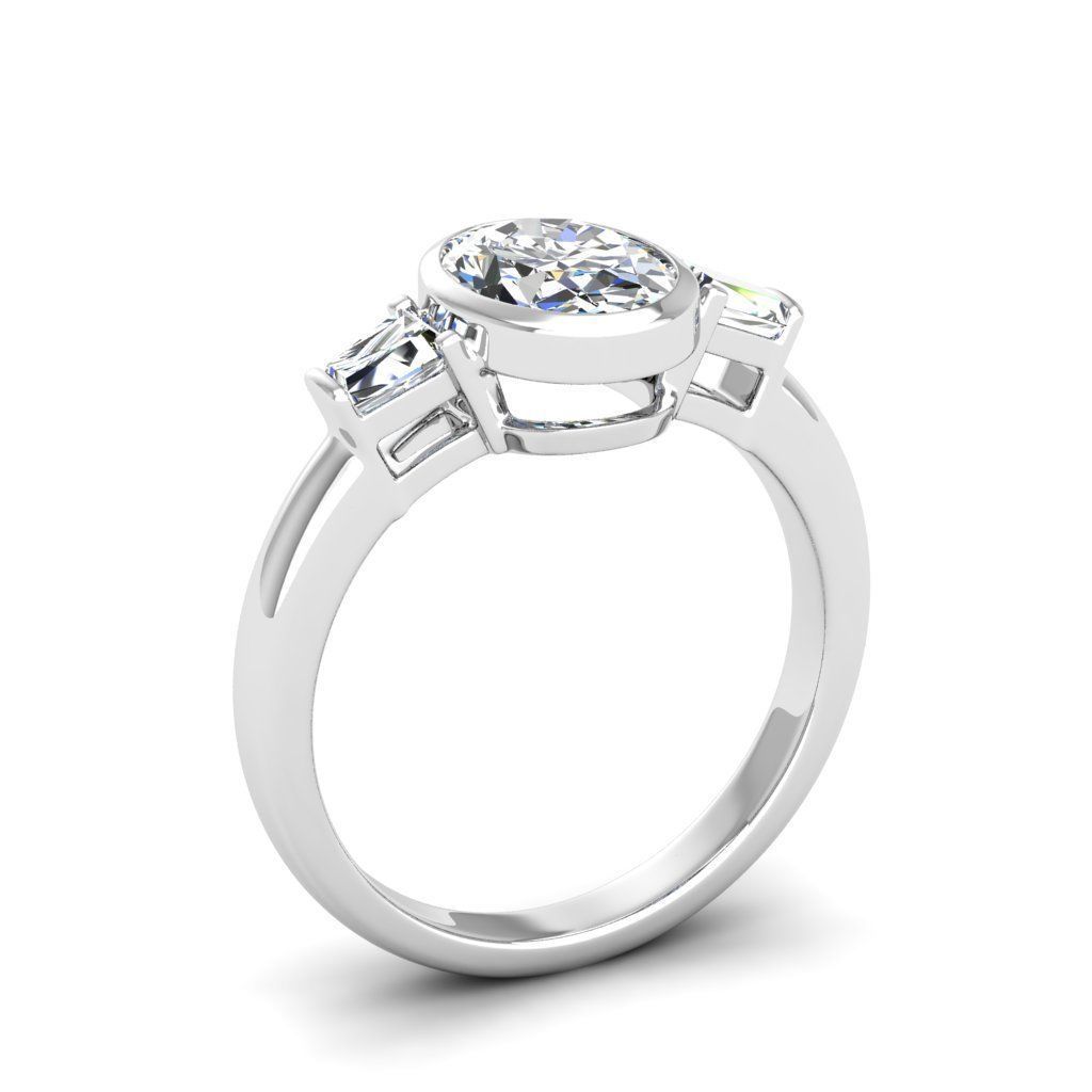 Engagement ring Maya oval 3D print model_11