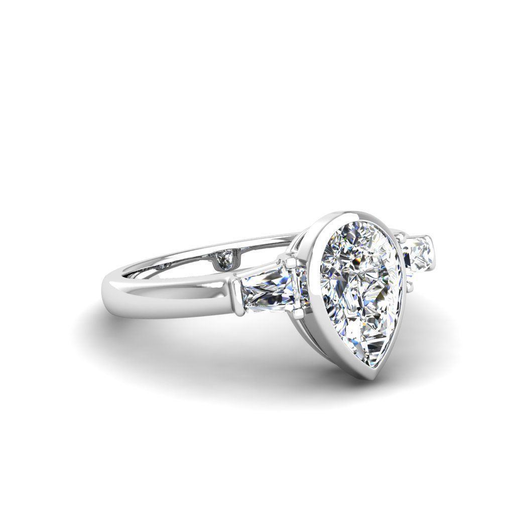 Engagement ring Maya pear 3D print model_18