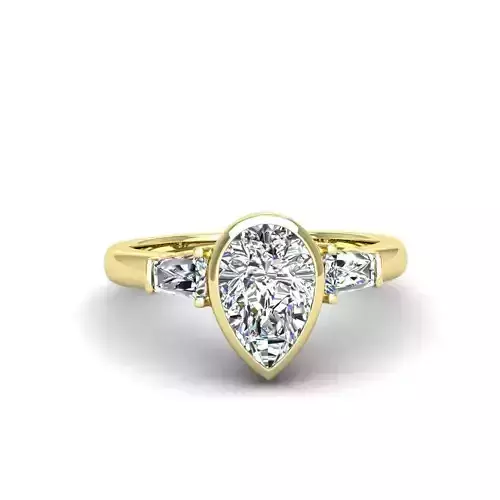 Engagement ring Maya pear 3D print model